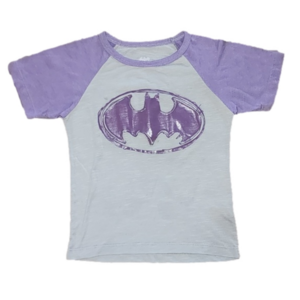 BATMAN Grey and Purple Short Sleeve Tee